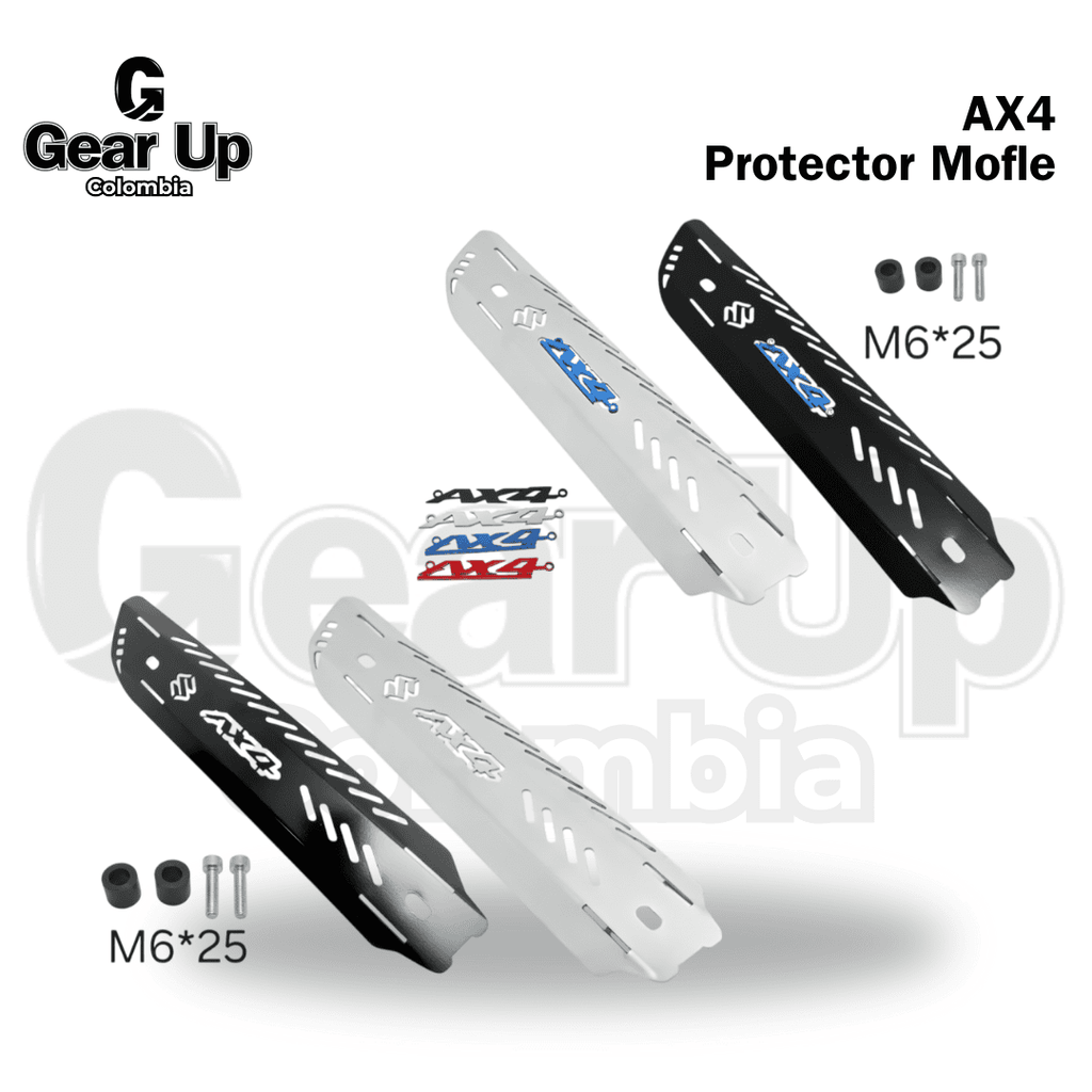 AX4 ABS - Protector de Mofle + Logo 3D