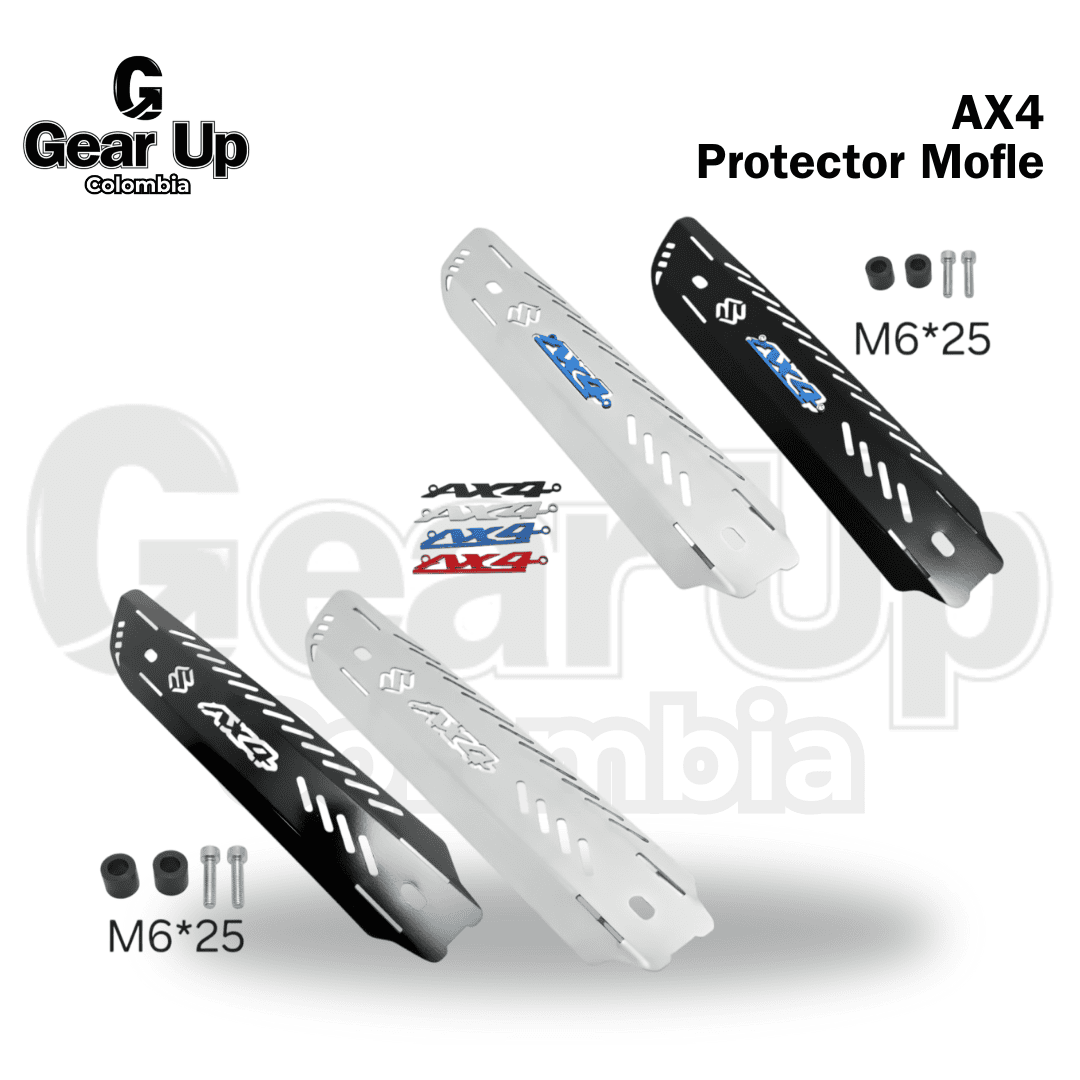AX4 ABS - Protector de Mofle + Logo 3D