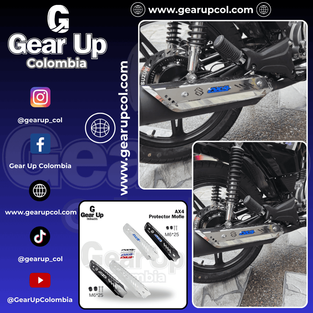 AX4 ABS - Protector de Mofle + Logo 3D