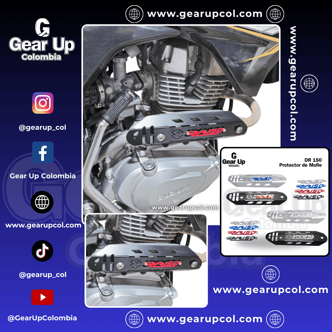 DR 150 - Protector de Mofle + Logo 3D