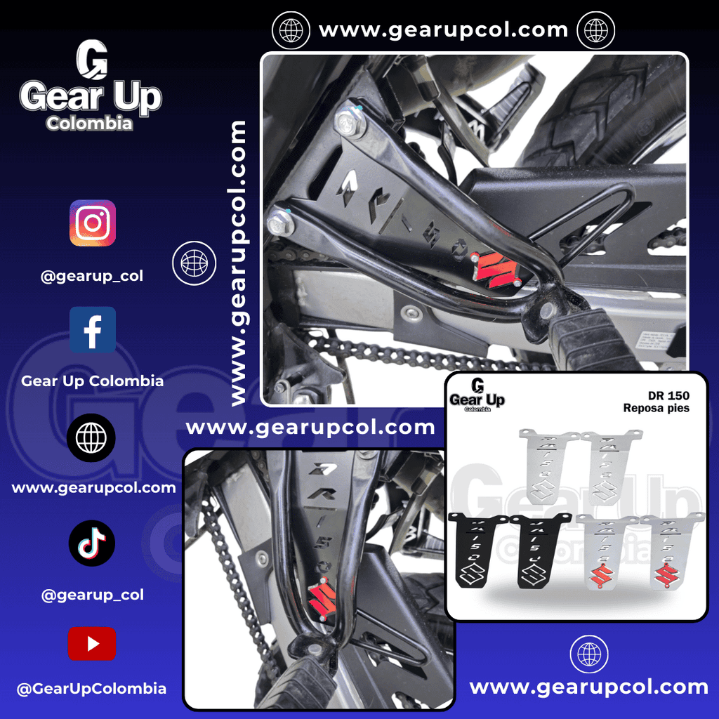 DR 150 - Reposa Pies + Logo 3D