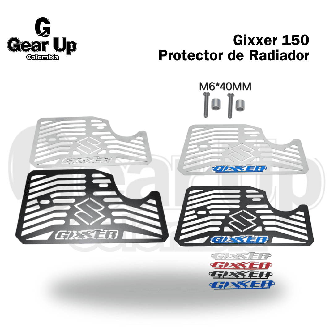 Gixxer 150 - Protector de Radiador + Logo 3D