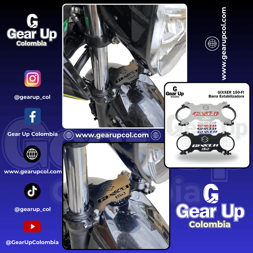 Gixxer 150 - Estabilizador de Barras + Logo 3D