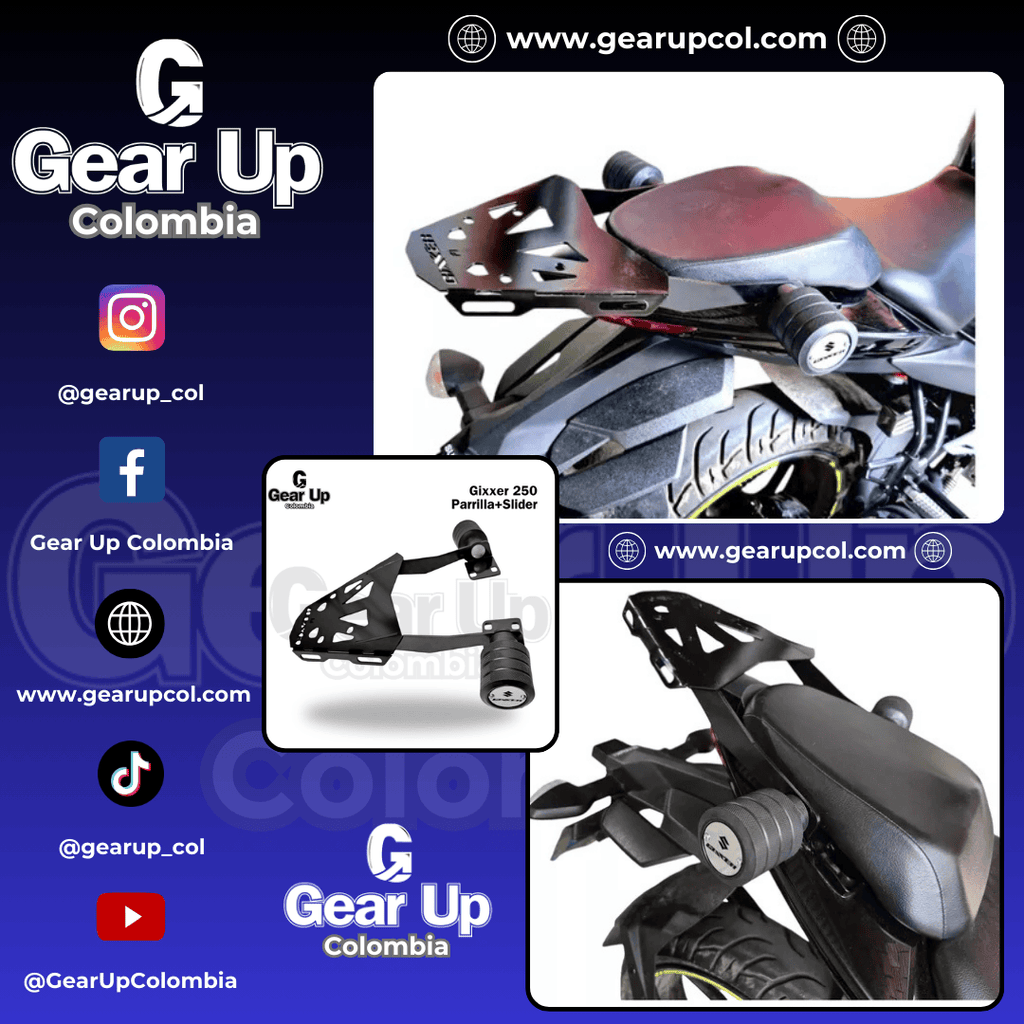 Gixxer 150 FI y 250 - Parrilla + Defensas (Sliders) Traseras