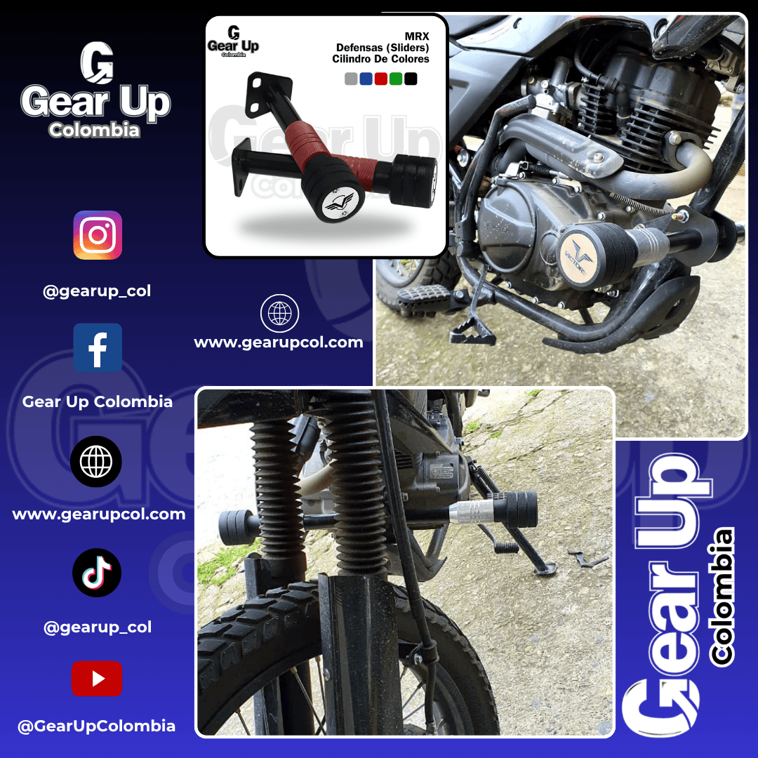 MRX 125 - Defensas (Sliders) cilindro de Colores