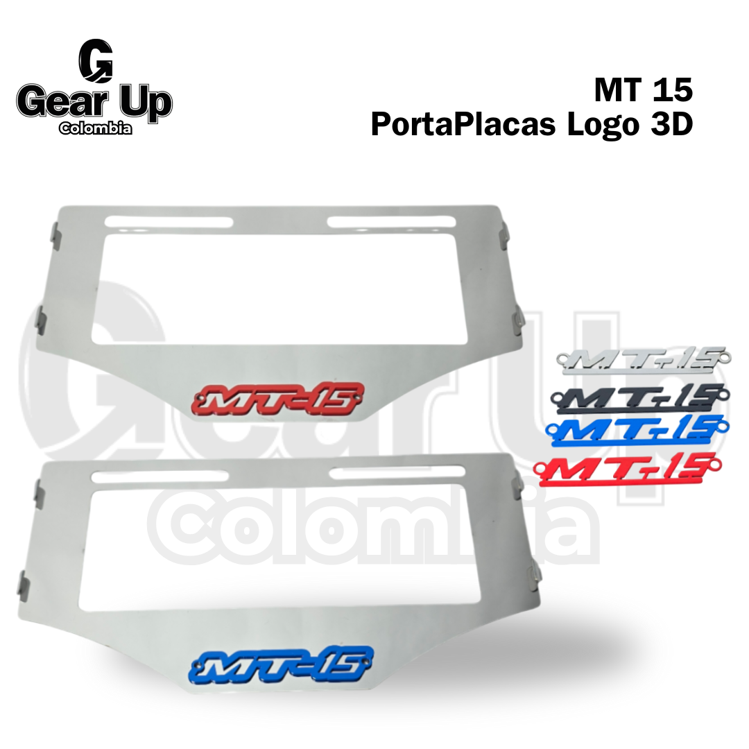 Portaplaca Logo 3D MT-15