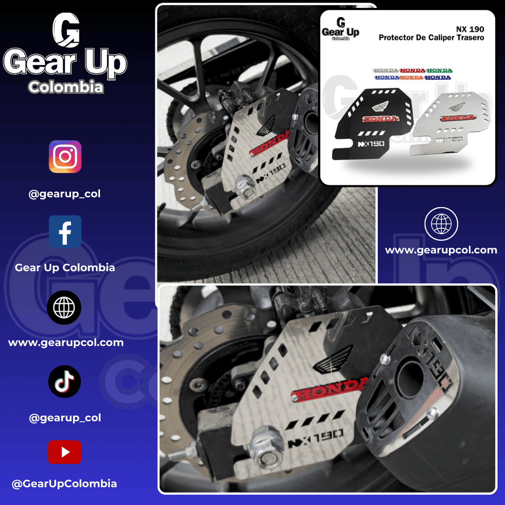 NX 190 - Protector Caliper Trasero + Logo 3D