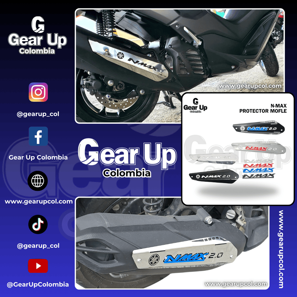 Nmax - Protector Mofle / Exosto + Logo 3D