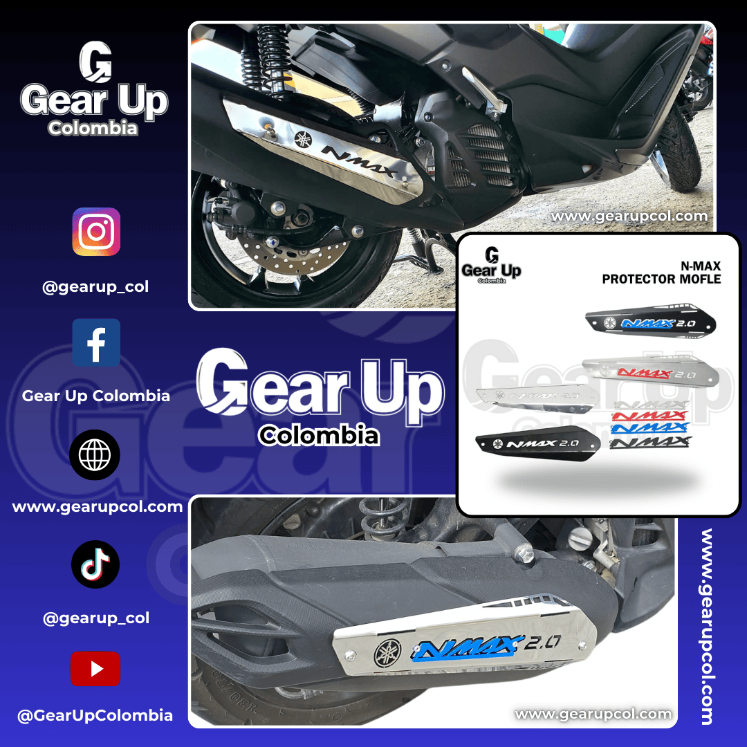 Nmax - Protector Mofle / Exosto + Logo 3D