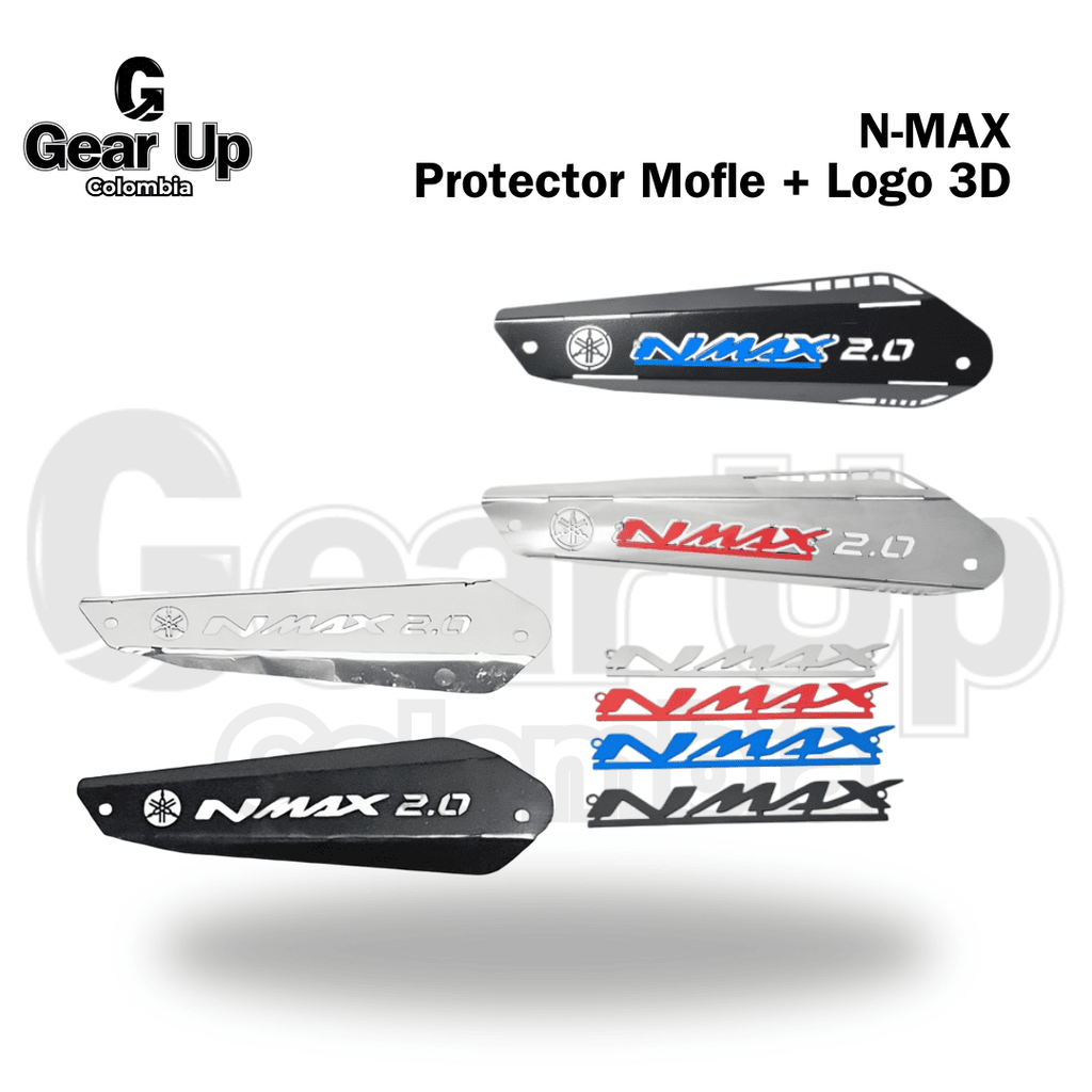 Nmax - Protector Mofle / Exosto + Logo 3D