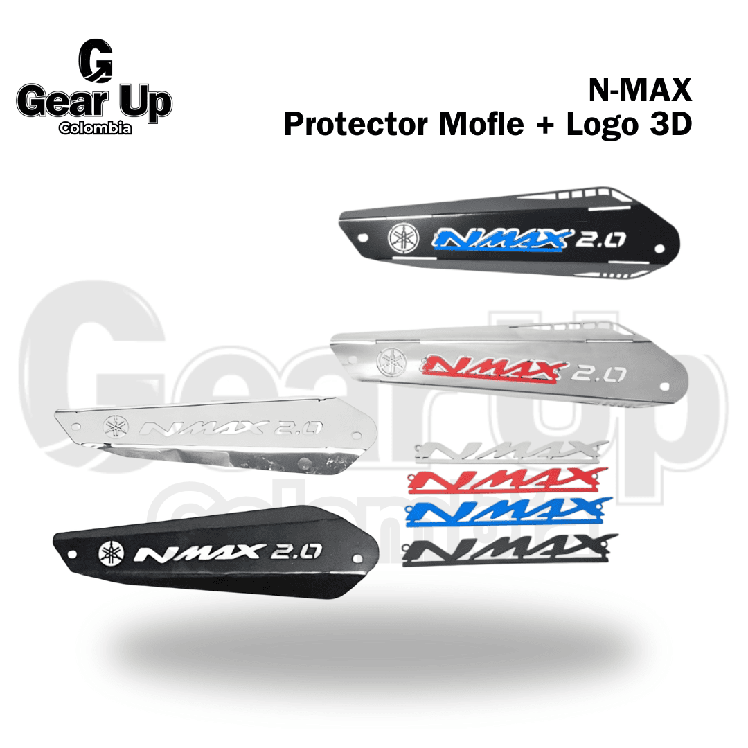 Nmax - Protector Mofle / Exosto + Logo 3D