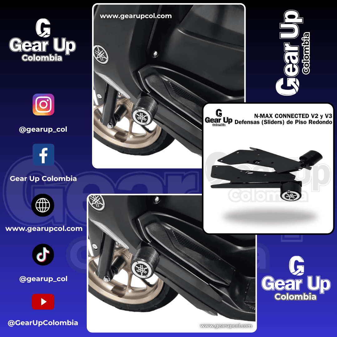 Nmax Connected V3 - Defensas (Sliders) Delanteras Redondas