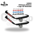 Nmax Connected V3 - Defensas (Sliders) Delanteras Redondas + Logo 3D