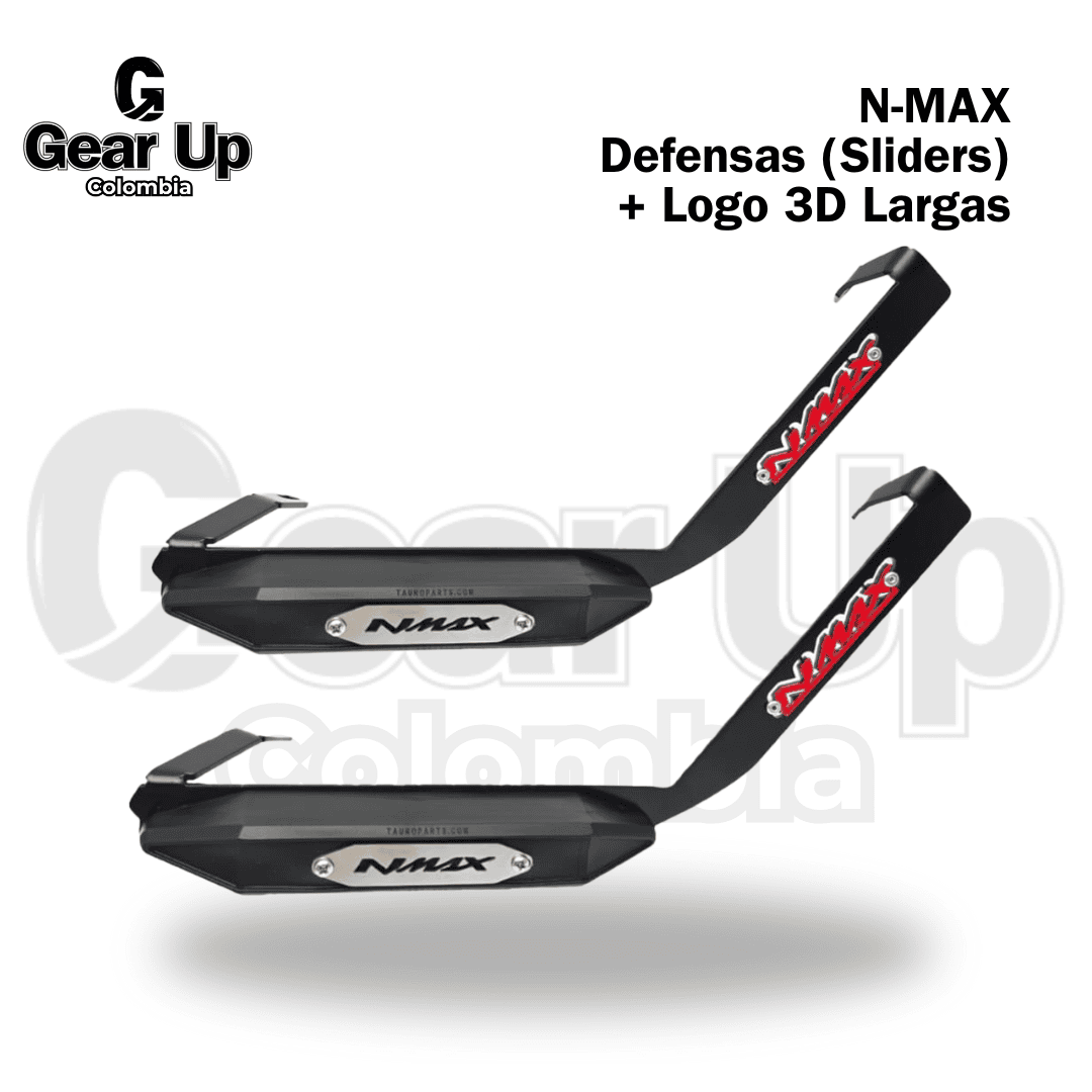 Nmax - Defensas (Sliders) Delanteras Largas + Logo 3D