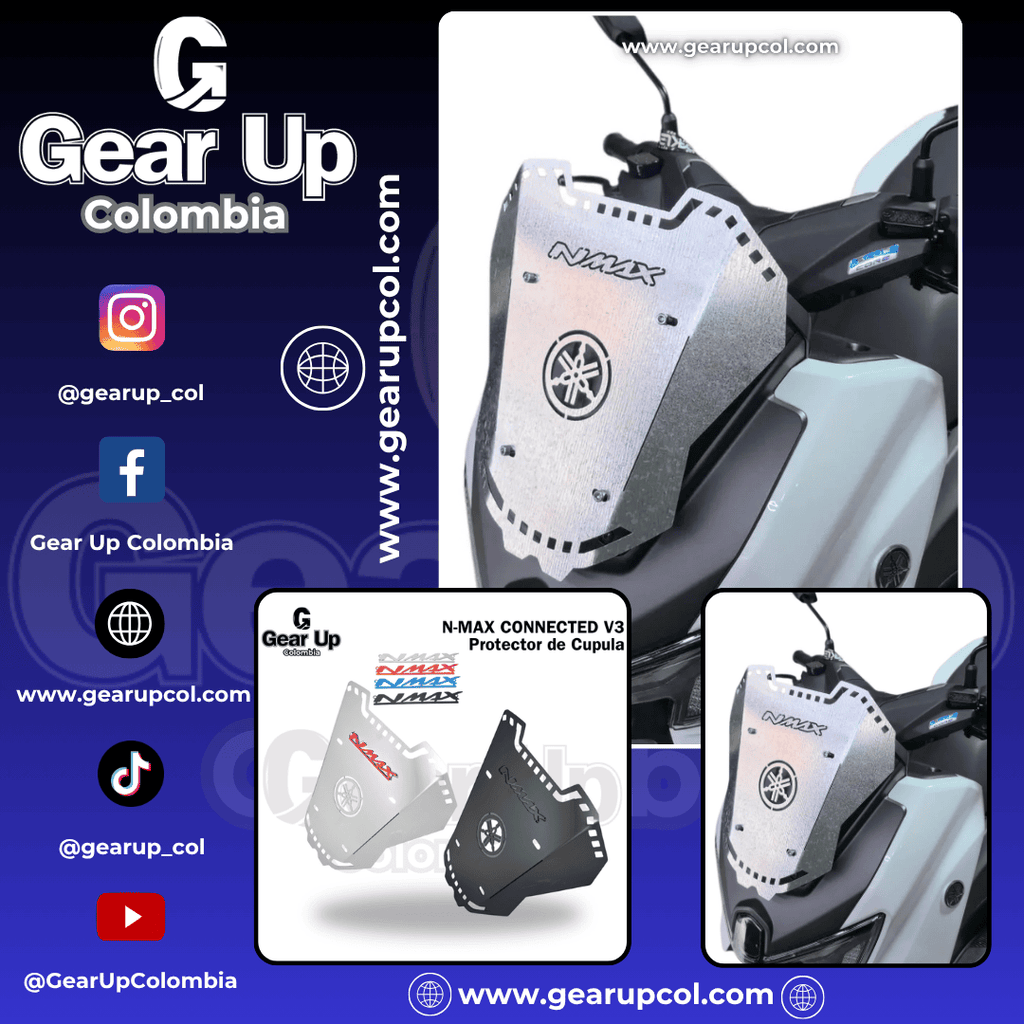 Nmax Connected V3 - Cúpula Grande + Logo 3D