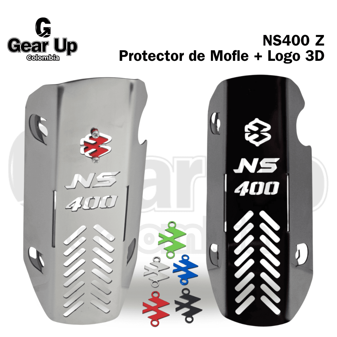 Ns400Z - Protector de Mofle + Logo 3D