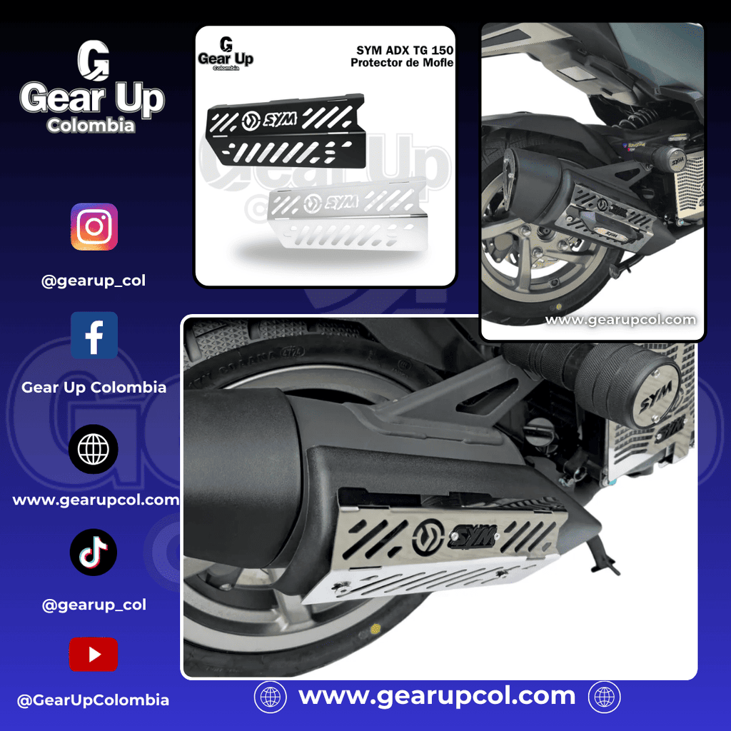 SYM ADX TG 150 - Protector de Mofle + Logo 3D