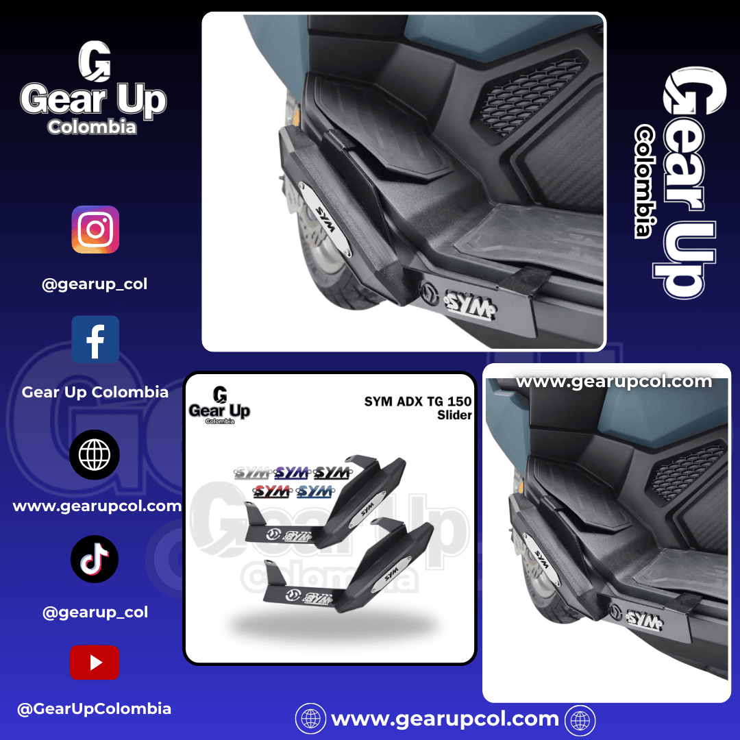 SYM ADX TG 150 - Defensas (Sliders) de Piso + Logo 3D