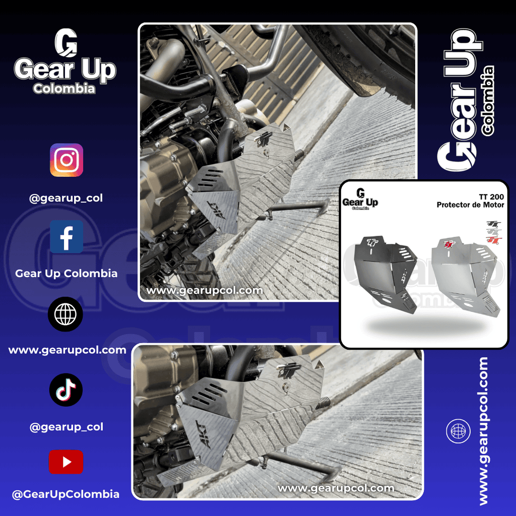 TT 200 - Protector de Motor / Pechera + Logo 3D