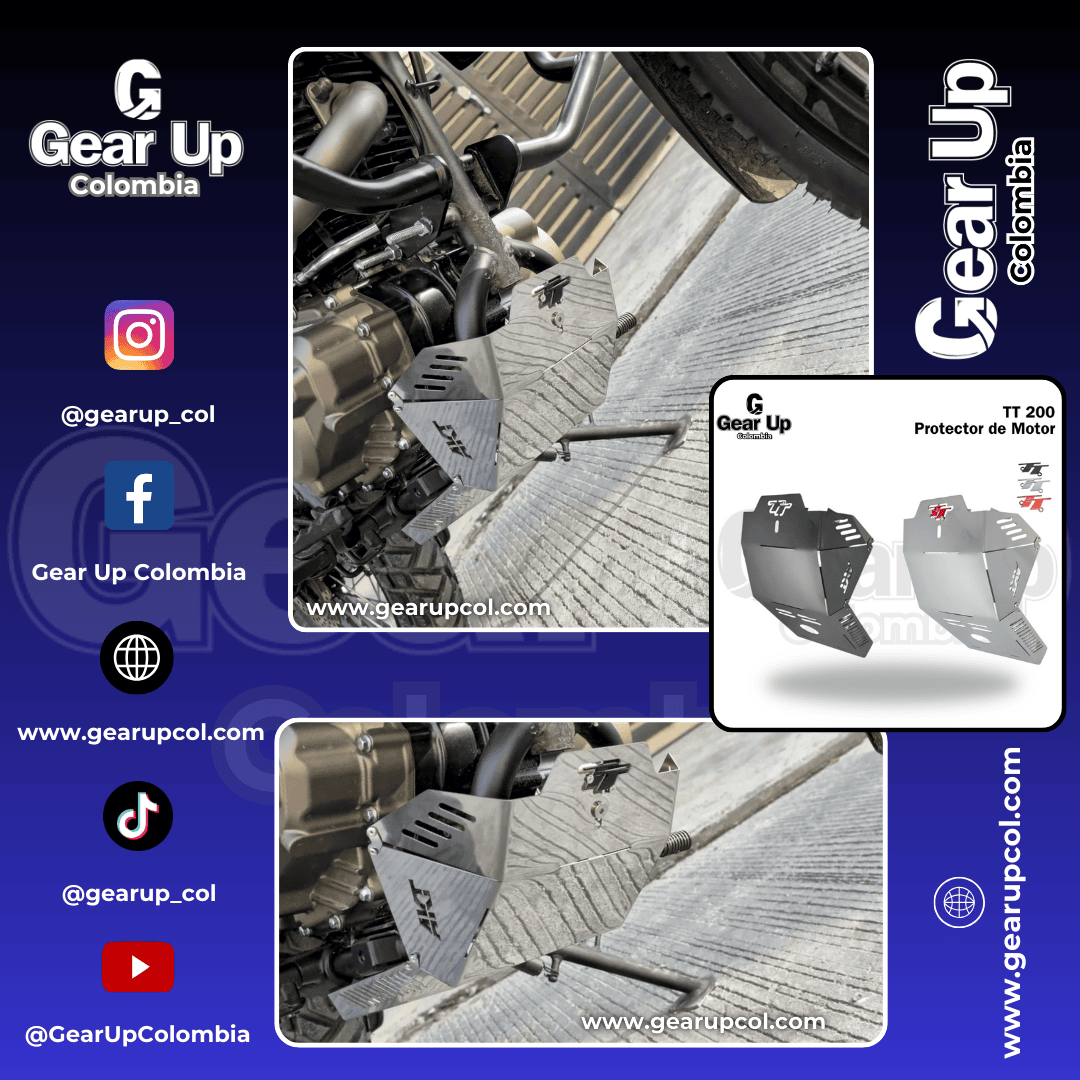 TT 200 - Protector de Motor / Pechera + Logo 3D