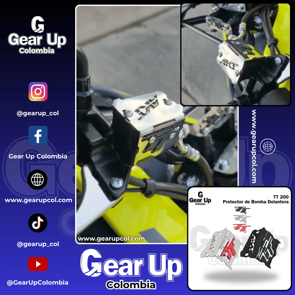 TT 200 - Protector Bomba Delantera + Logo 3D