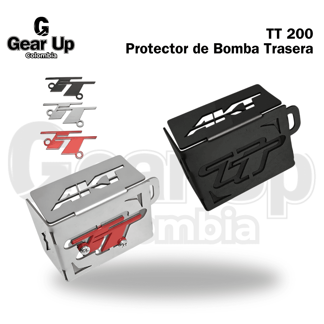 TT 200 - Protector Bomba Trasera + Logo 3D
