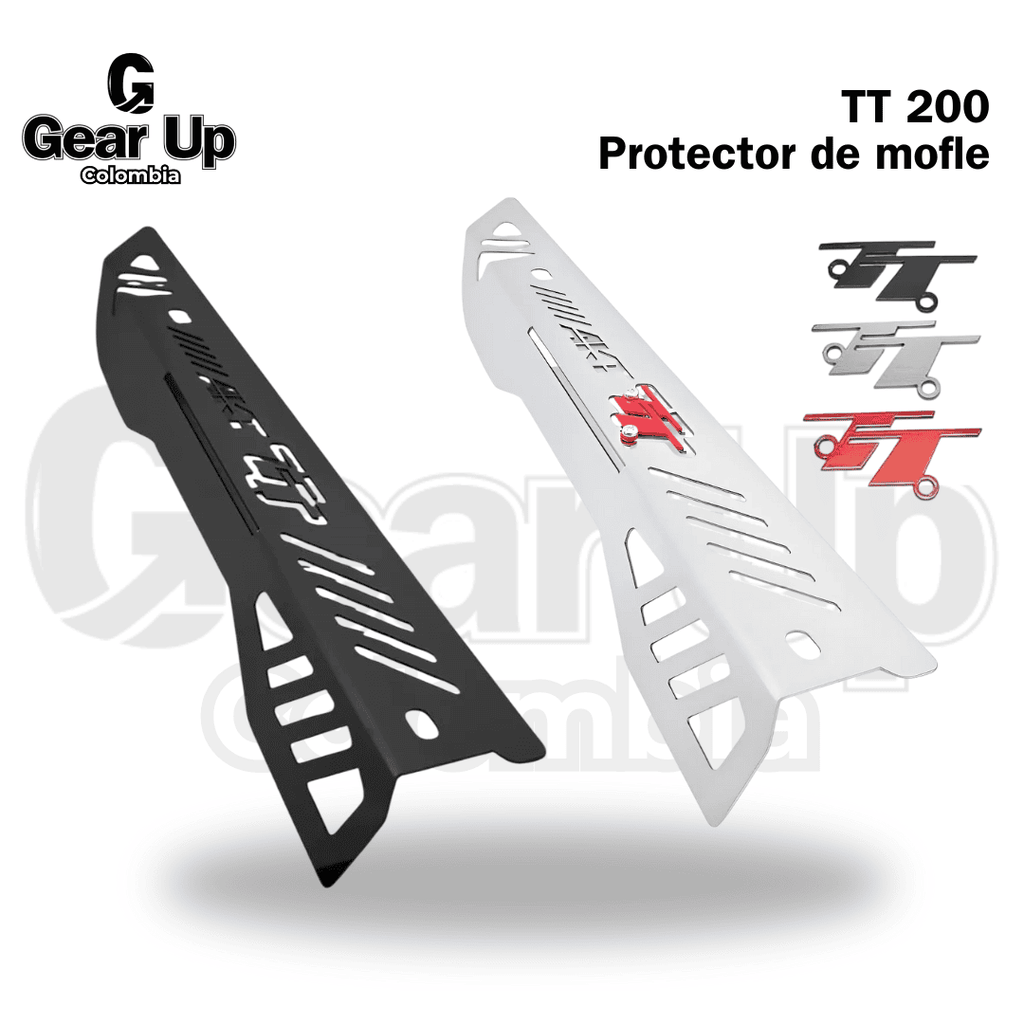 TT 200 - Protector de Mofle + Logo 3D