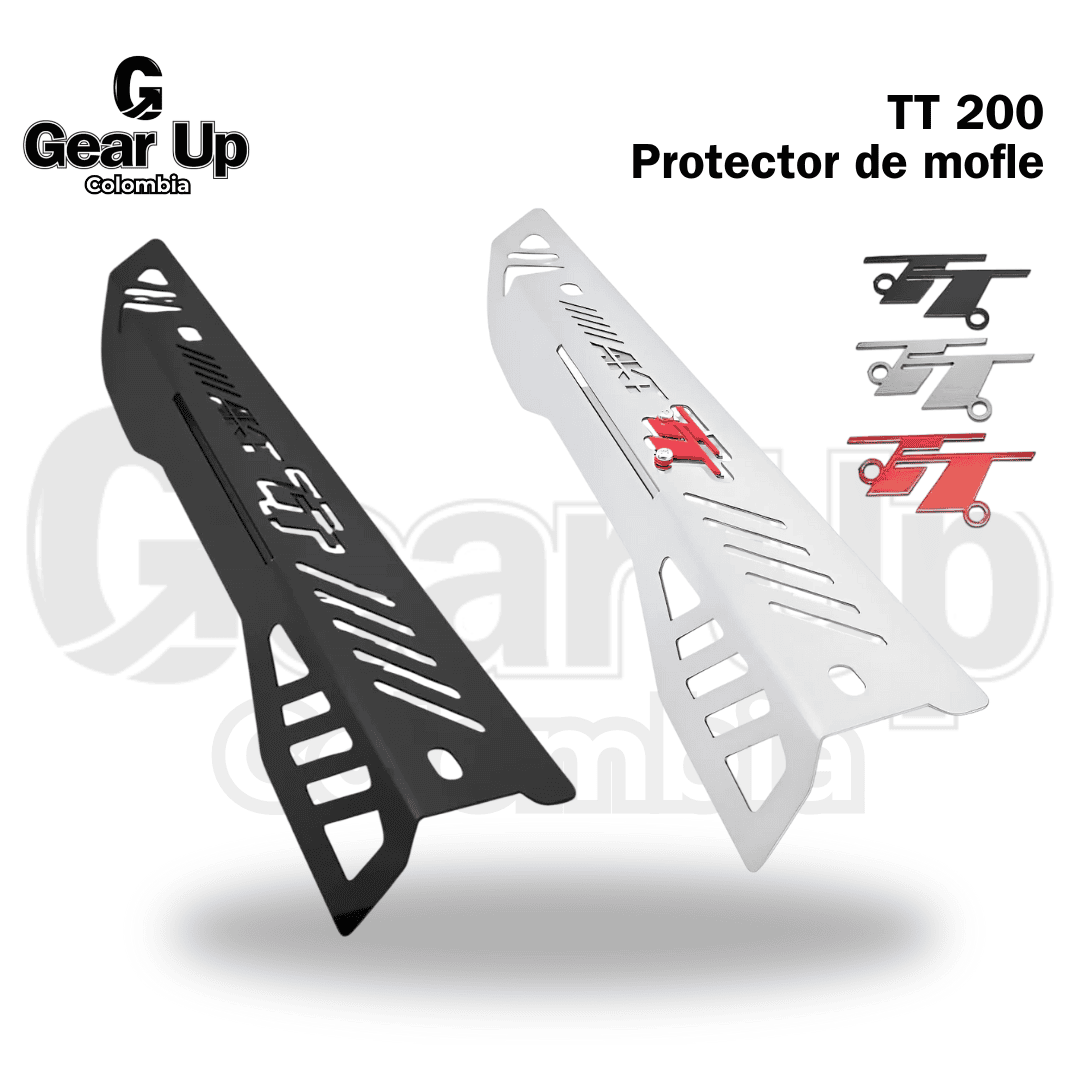 TT 200 - Protector de Mofle + Logo 3D