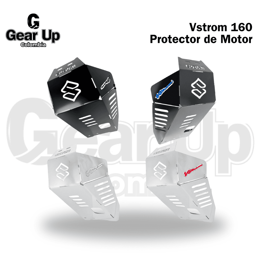 V-Strom 160 - Protector de Motor / Pechera + Logo 3D