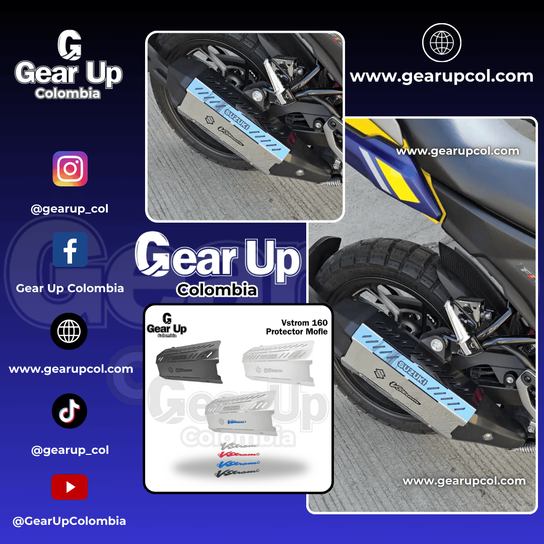 V-Strom 160 - Protector Mofle + Logo 3D