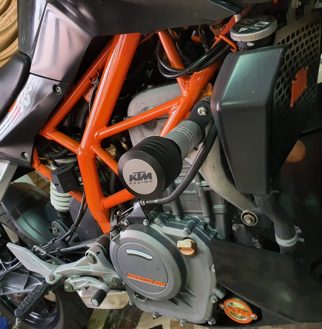 KTM 200 y 390 - Defensas (Sliders) Cilindro de Aluminio