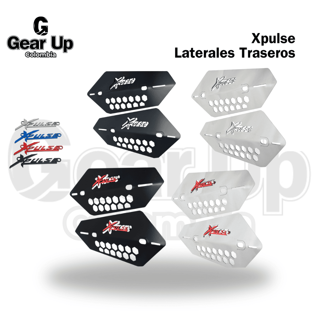 Xpulse 200 4v - Lamina Laterales Traseras + Logo 3D (PAR)